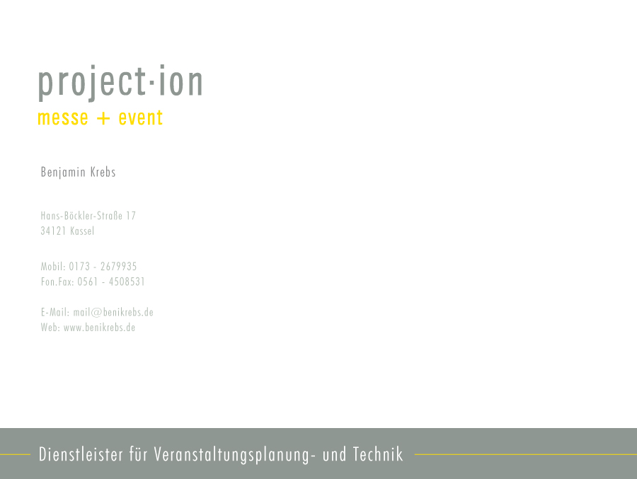 benjamin krebs project·ion - messe + event